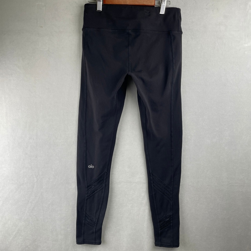 ALO size small high-waist leggings with textured panels